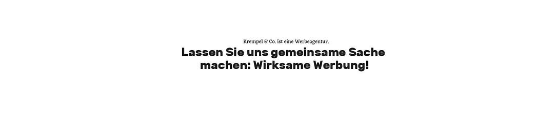 Krempel & Co. Werbeagentur GmbH cover