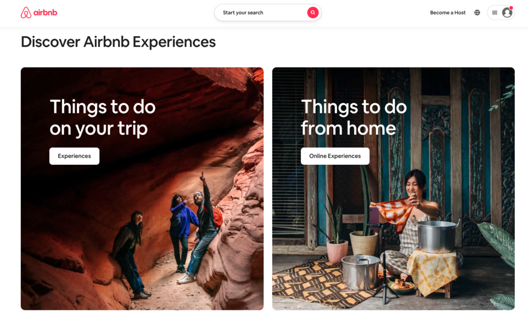 screenshot airbnb